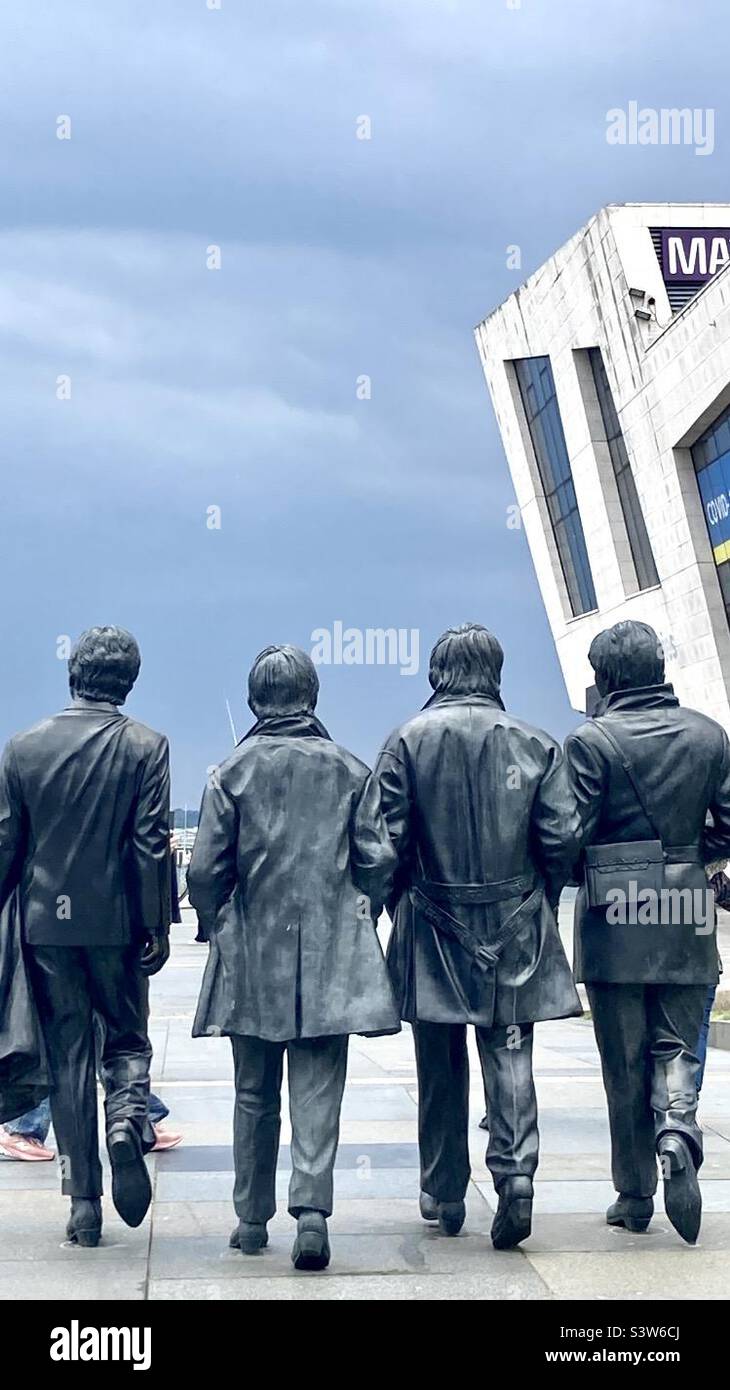 Die Beatles, gemeinsam zu Fuß Stockfoto