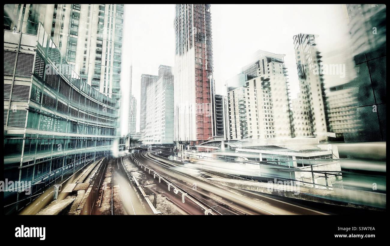 Canary Wharf, London - Smartphone-aufgenommenes Stockfoto