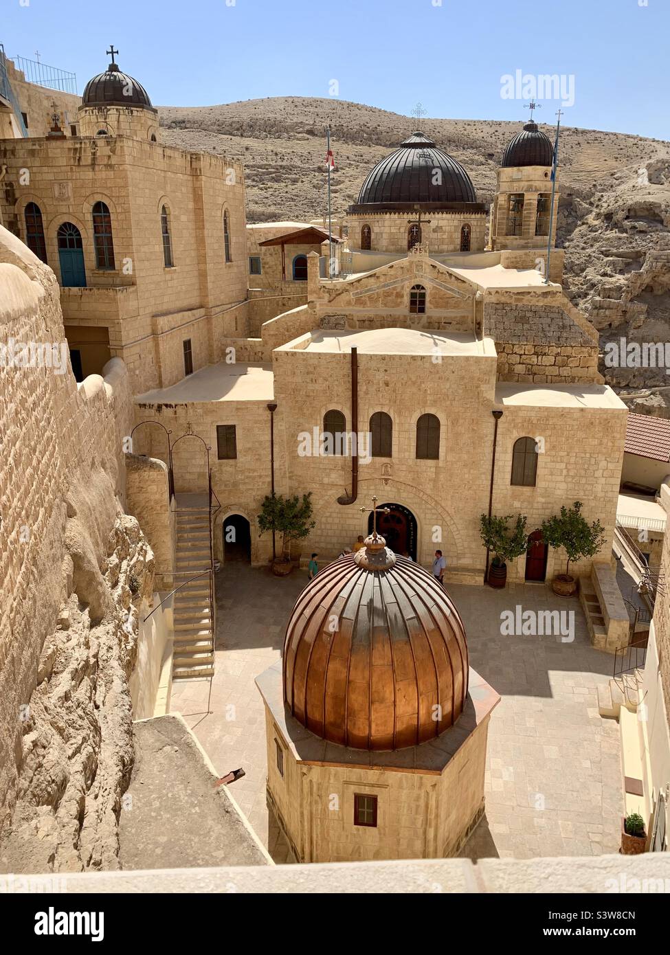 Mar Saba (orthodoxes) Kloster in der Nähe von Bethlehem, Westjordanland, Israel/Palästina Stockfoto