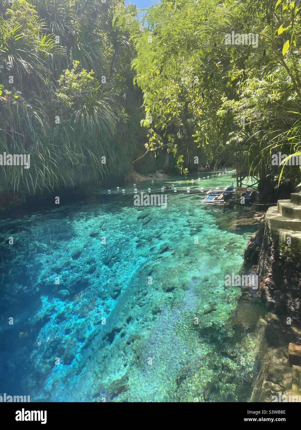 Enchanted River in Hinatuan, Surigao del Sur, Philippinen Stockfoto