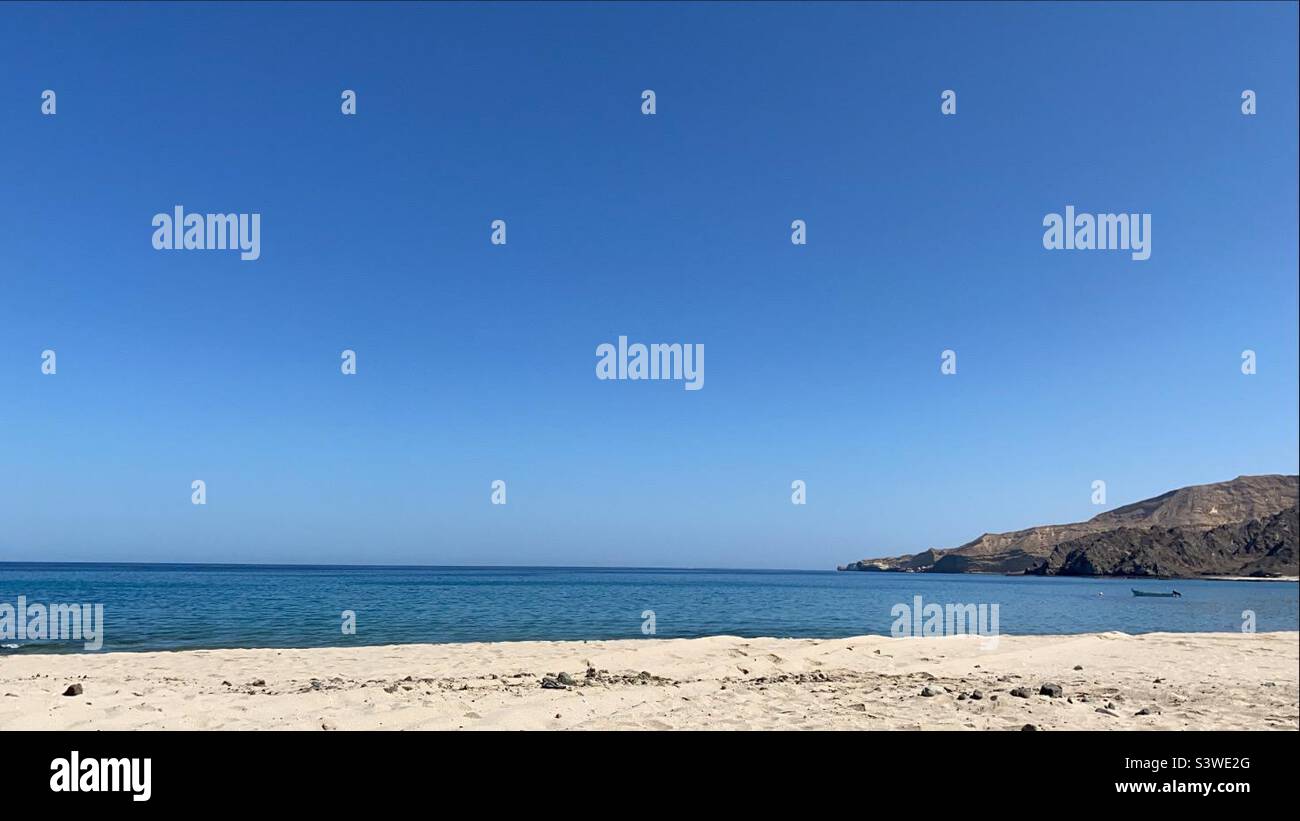 Al Bustan Strand in Muscat, Sultanat von Oman Stockfoto