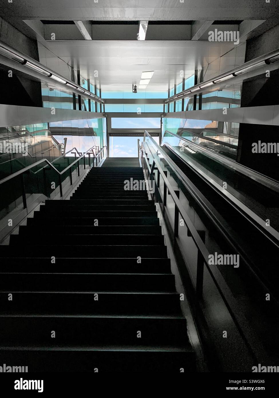 Urbane abstrakte Geometrie Stockfoto