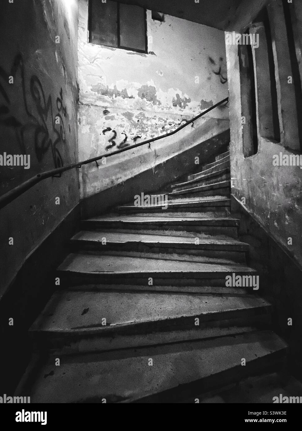 Geschwungene Treppe Stockfoto