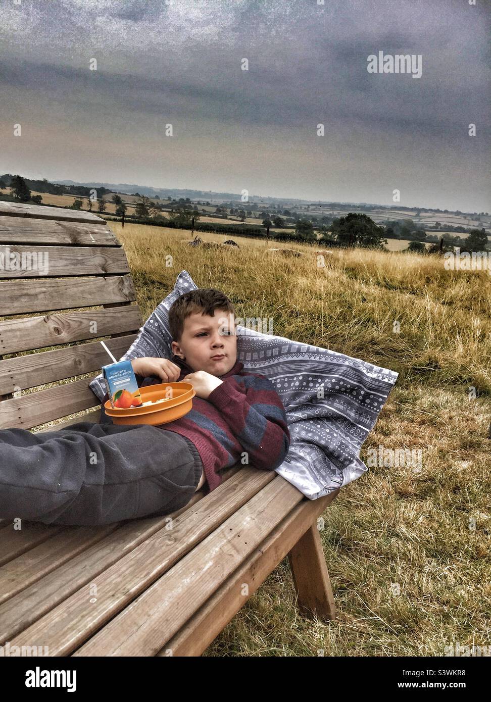 Camping Chill Stockfoto