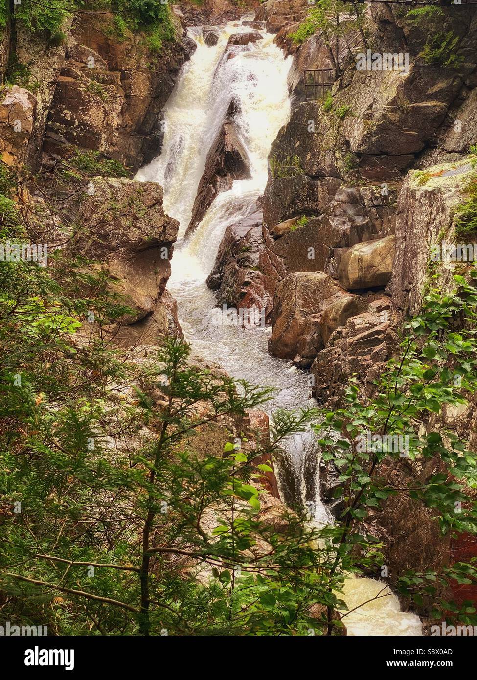 High Falls Gorge in Wilmington, NY Stockfoto