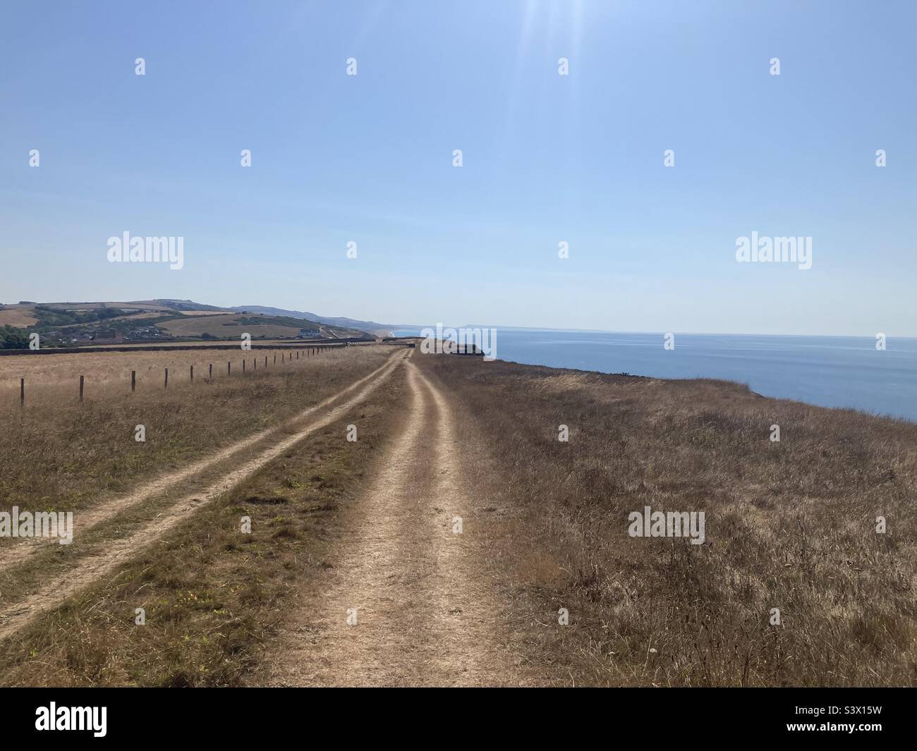 Coastal Path Walk in Dorset, England Stockfoto