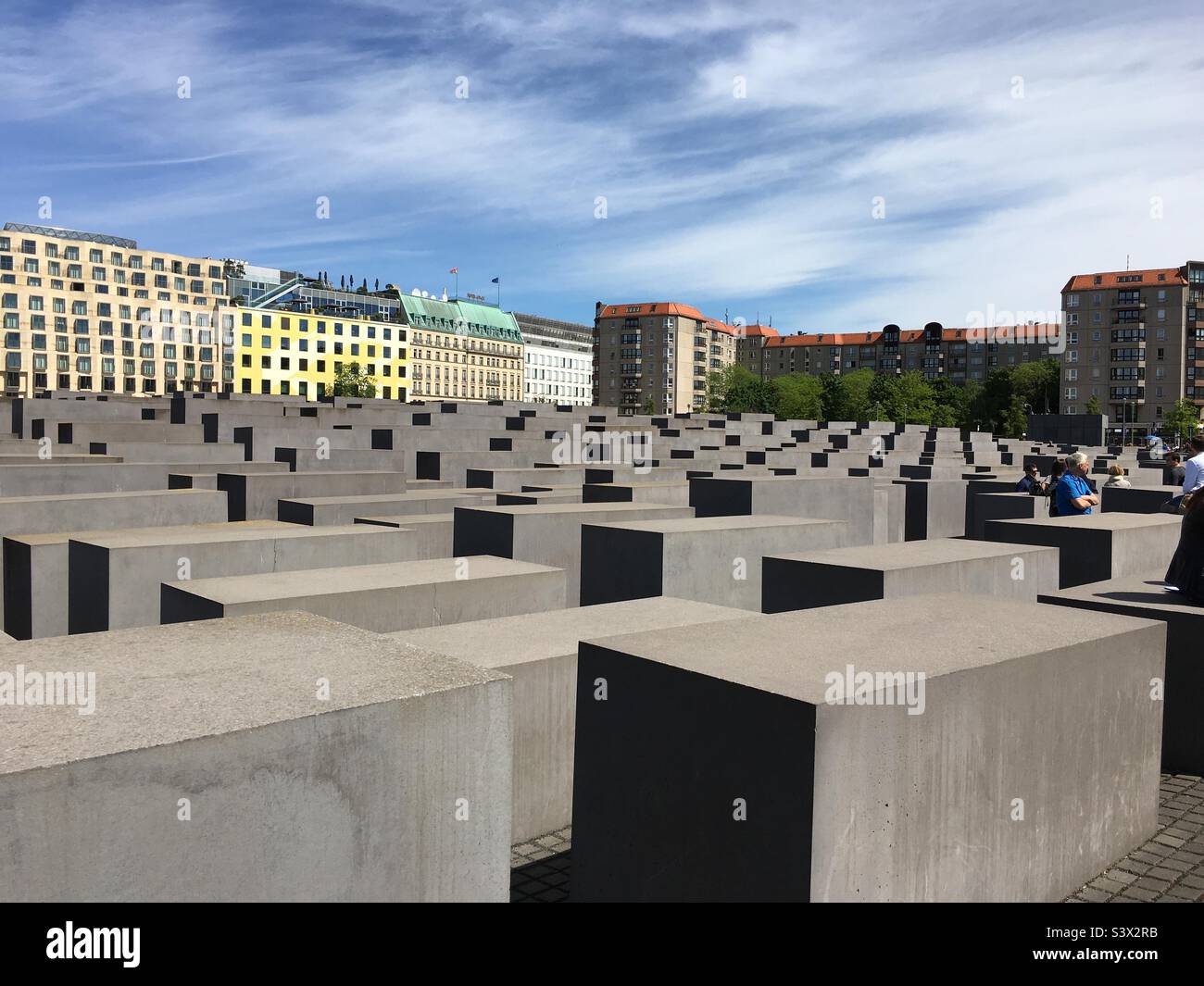 Denkmal für die ermordeten Juden Europas (auch Holocaust-Mahnmal genannt), Berlin, Deutschland. Stockfoto