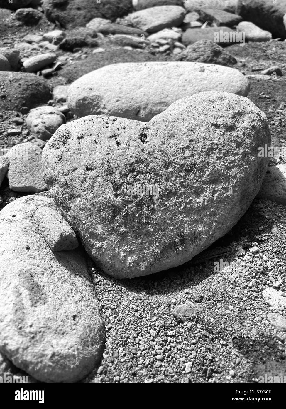 Herzförmige Stein Stockfoto