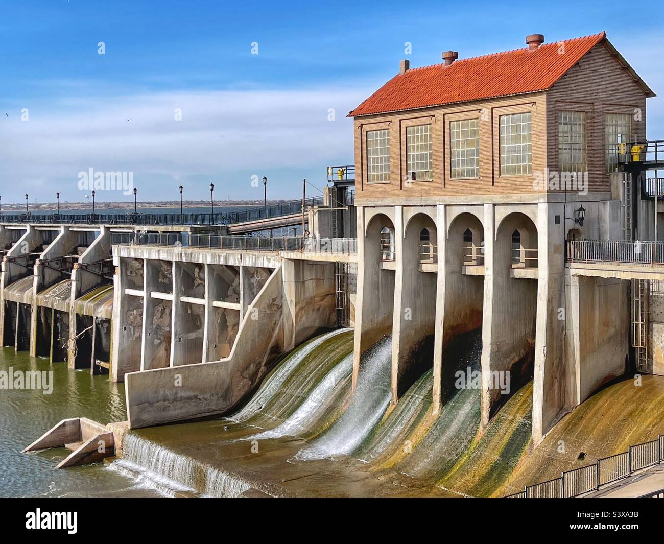 Overholser Dam, Oklahoma City, Oklahoma Stockfoto