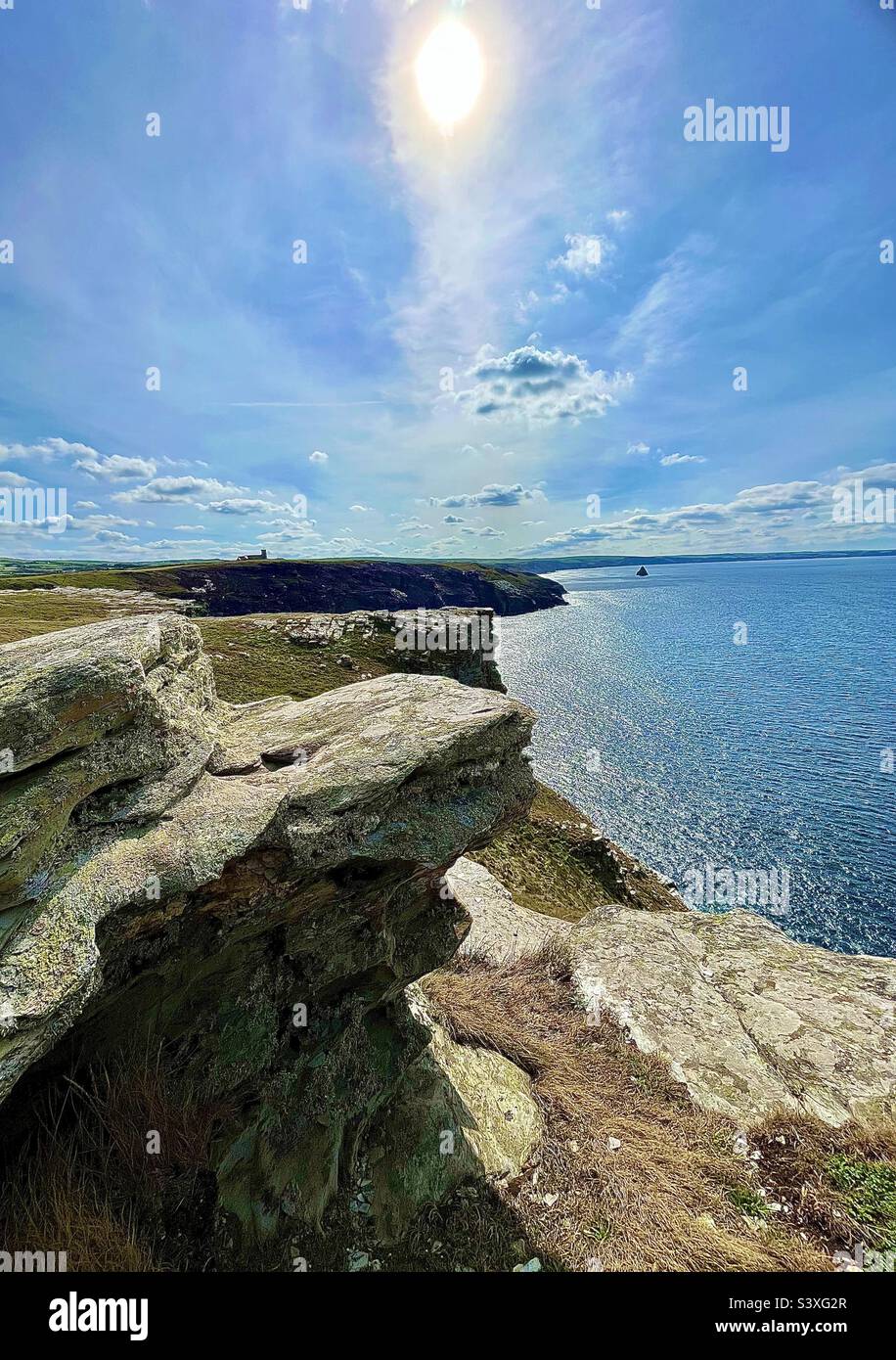 Die wunderschöne Küste von Cornish Stockfoto