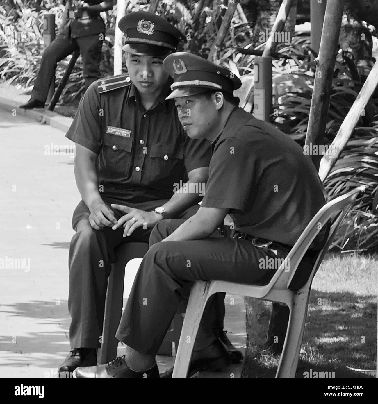 Ho-Chi-Minh-Sicherheitstests am Arbeitsplatz Stockfoto