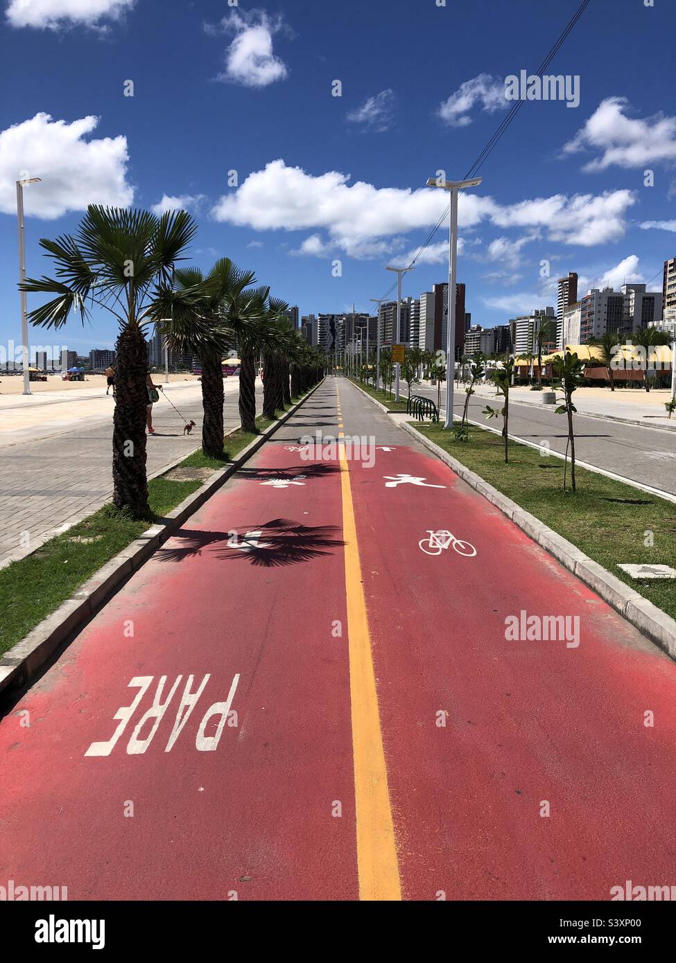 Radweg in Fortaleza, Brasilien. Stockfoto