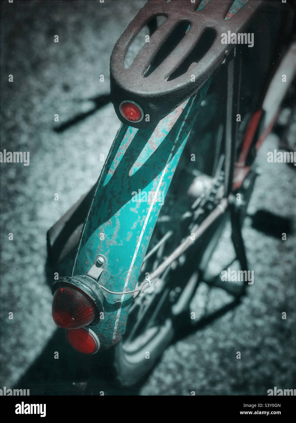 Vintage Whizzer motorisiertes Fahrrad Stockfoto