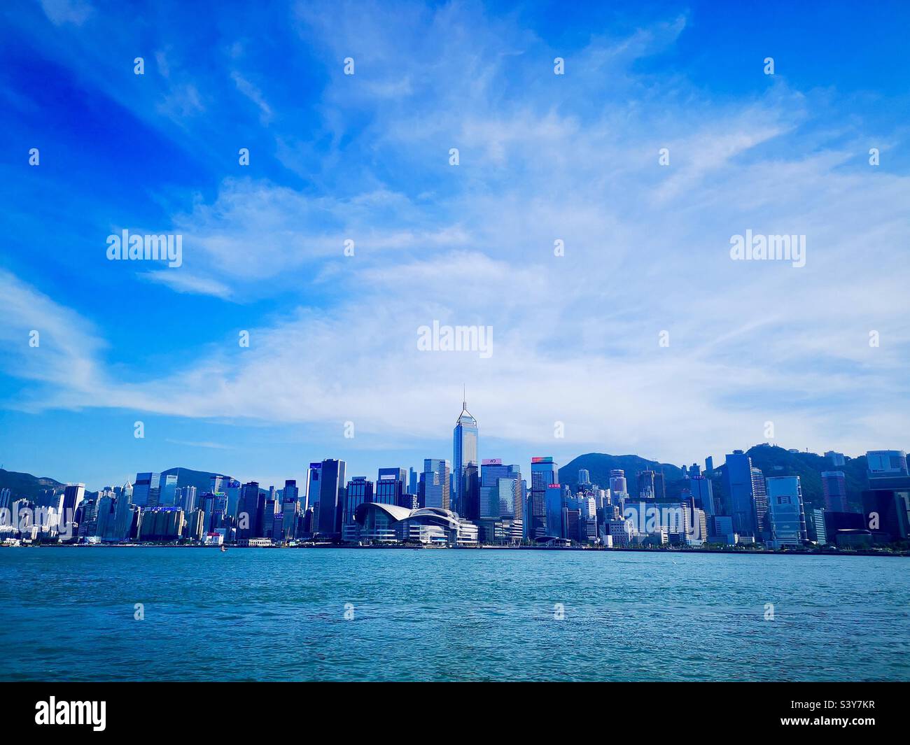 Ein Blick auf die Insel Hongkong. Stockfoto