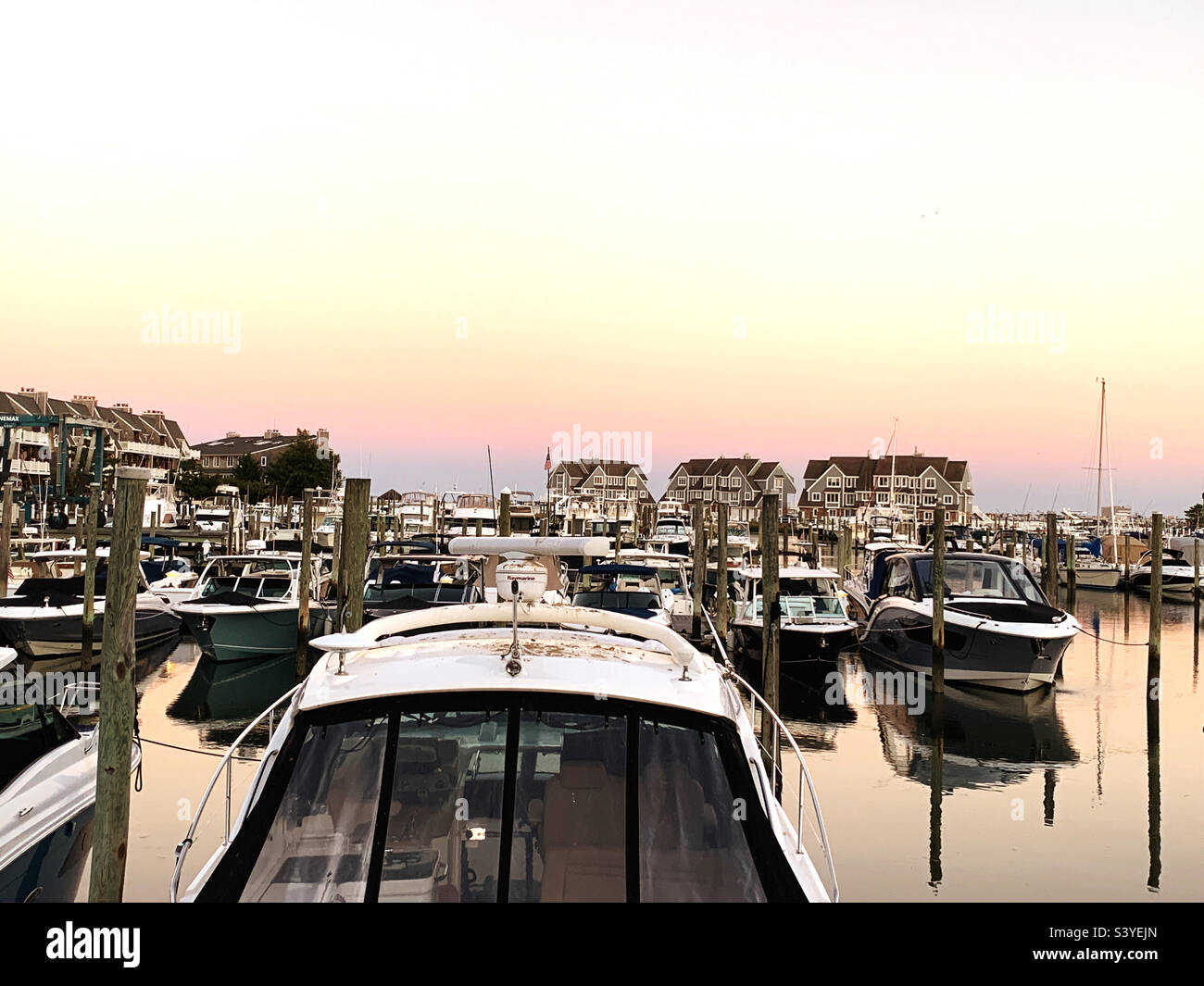 Yacht in Atlantic City - Smartphone-aufgenommenes Stockfoto