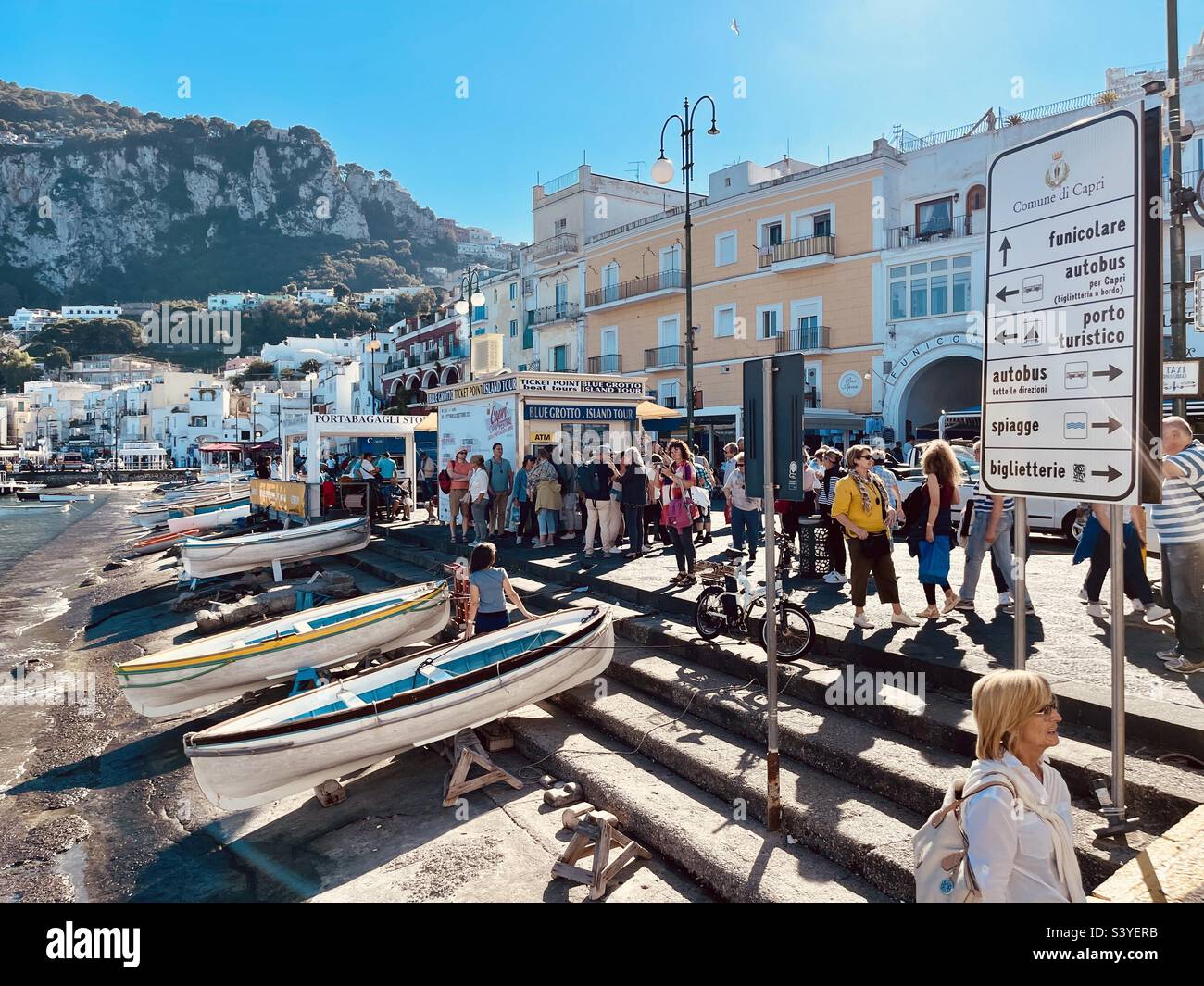 Marina von Capri, Italien - Smartphone-aufgenommenes Stockfoto