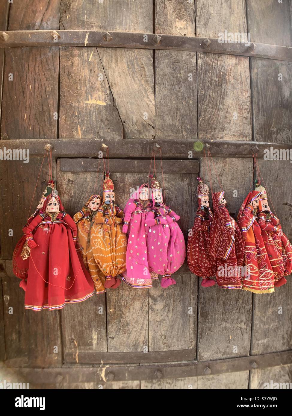 Bunte Puppe aus Rajasthan, Indien Stockfoto