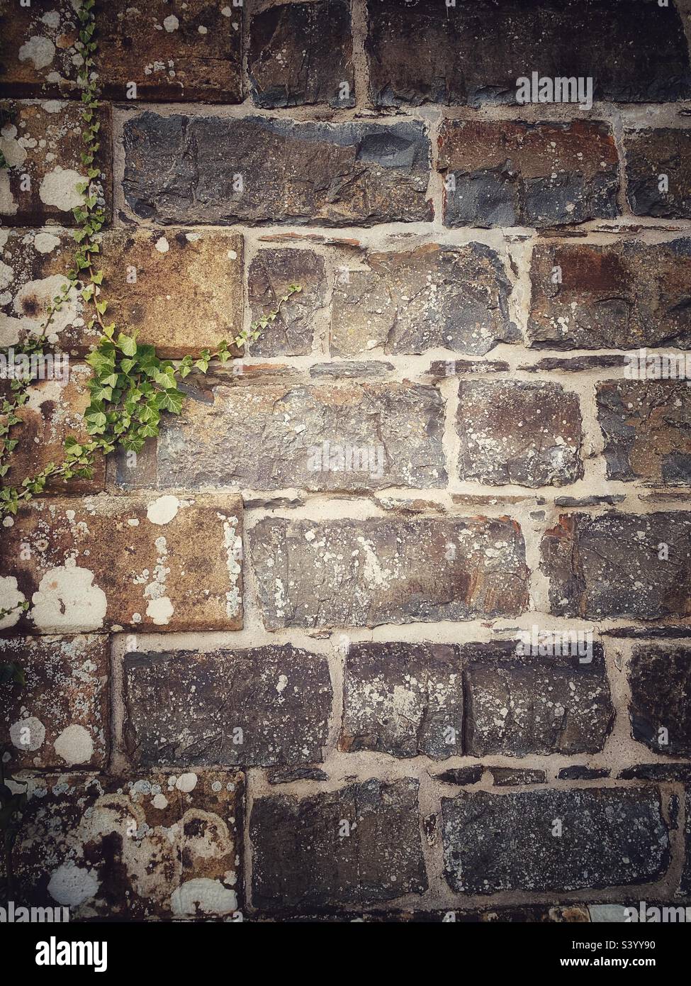 Gemauerte Wand Textur - Smartphone-aufgenommenes Stockfoto