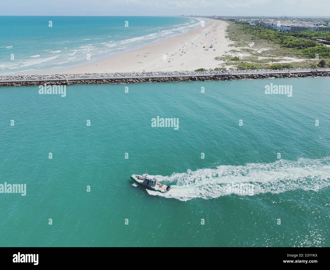 Mai 2022, Brevard County Sheriff Patrouillenboot, Port Canaveral, Cape Canaveral, Brevard County, Florida, Vereinigte Staaten Stockfoto