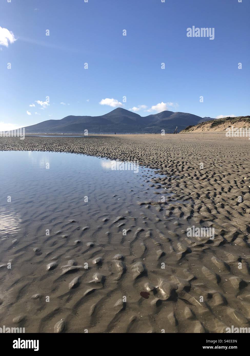 Blick auf die Mourne Mountains Stockfoto