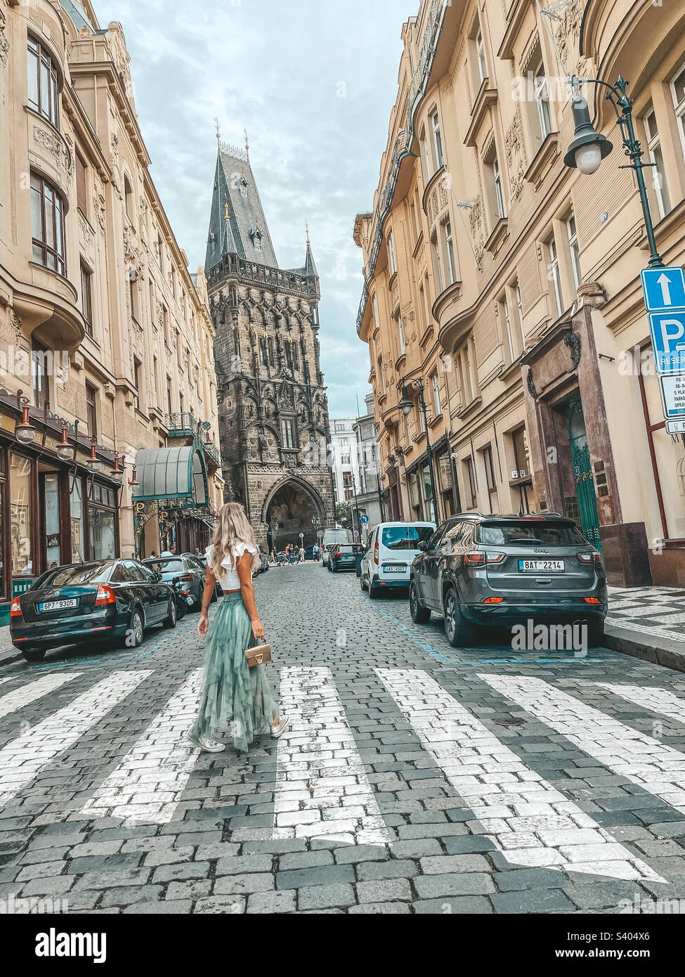 Prager Fußgängerübergang Stockfoto