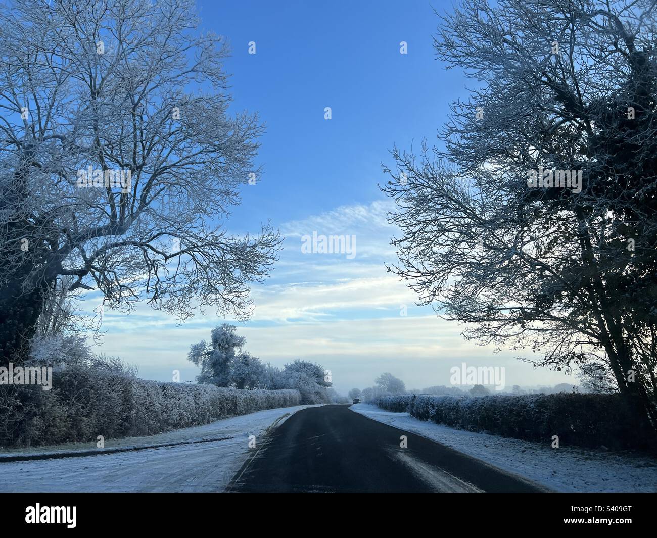 Winter driving Stockfoto