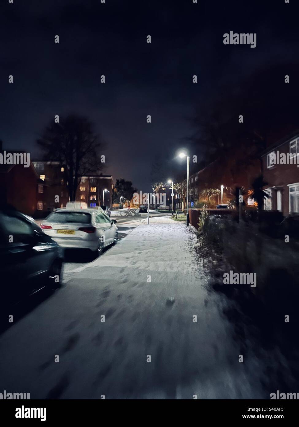 Kühle Nacht. Stockfoto