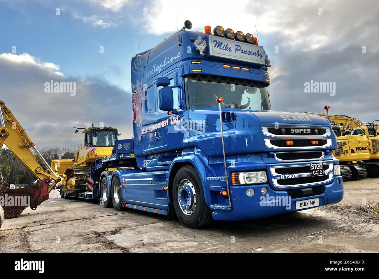 Scania T-Cab LKW-Foto Stockfoto