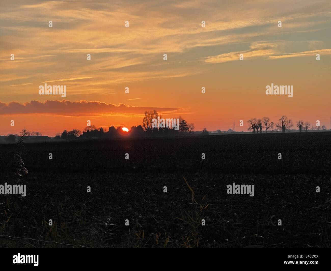 Roter Himmel Stockfoto