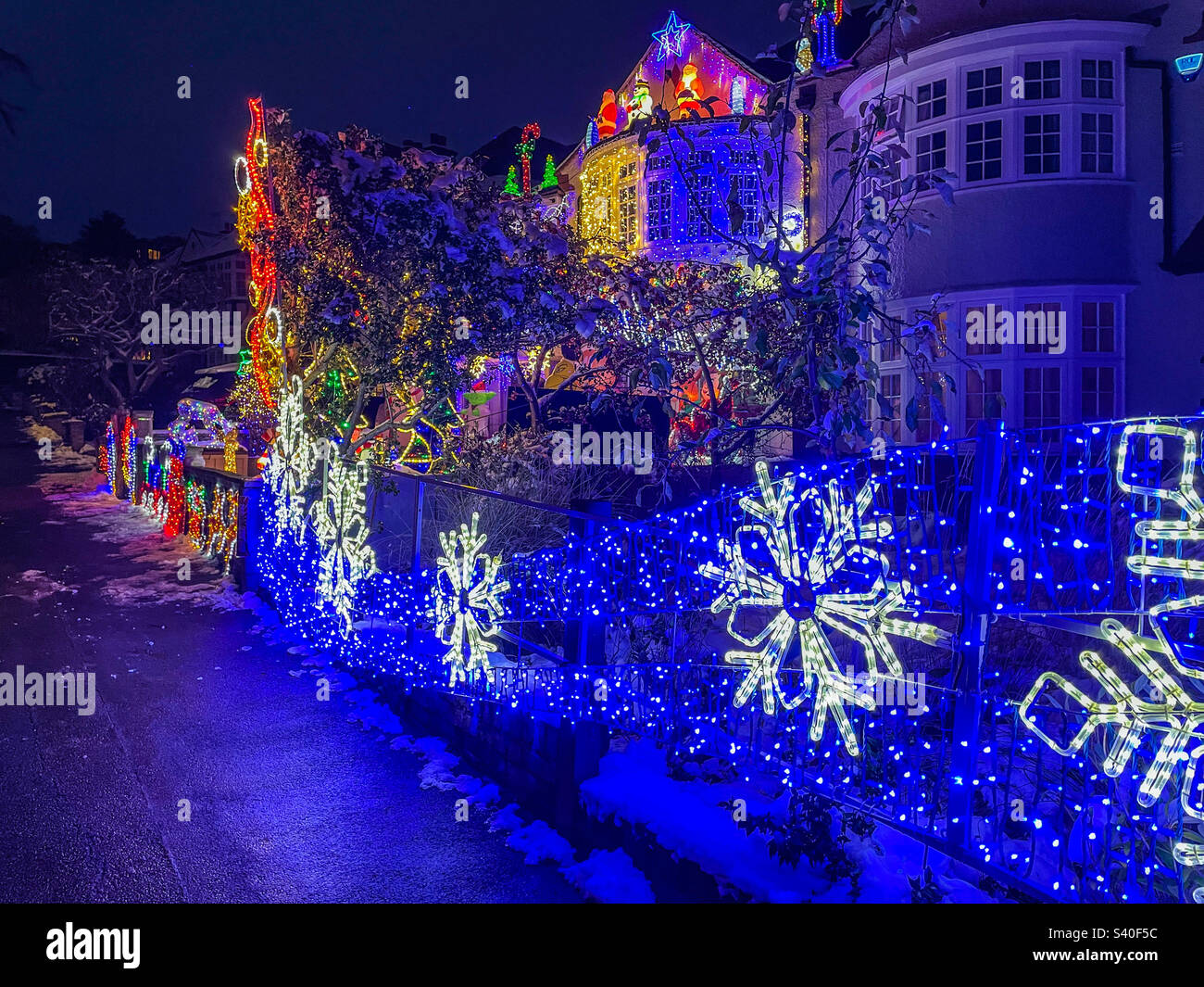 Weihnachtshaus Stockfoto