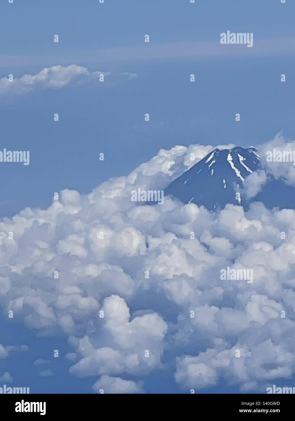 Mt. Fuji von oben Stockfoto
