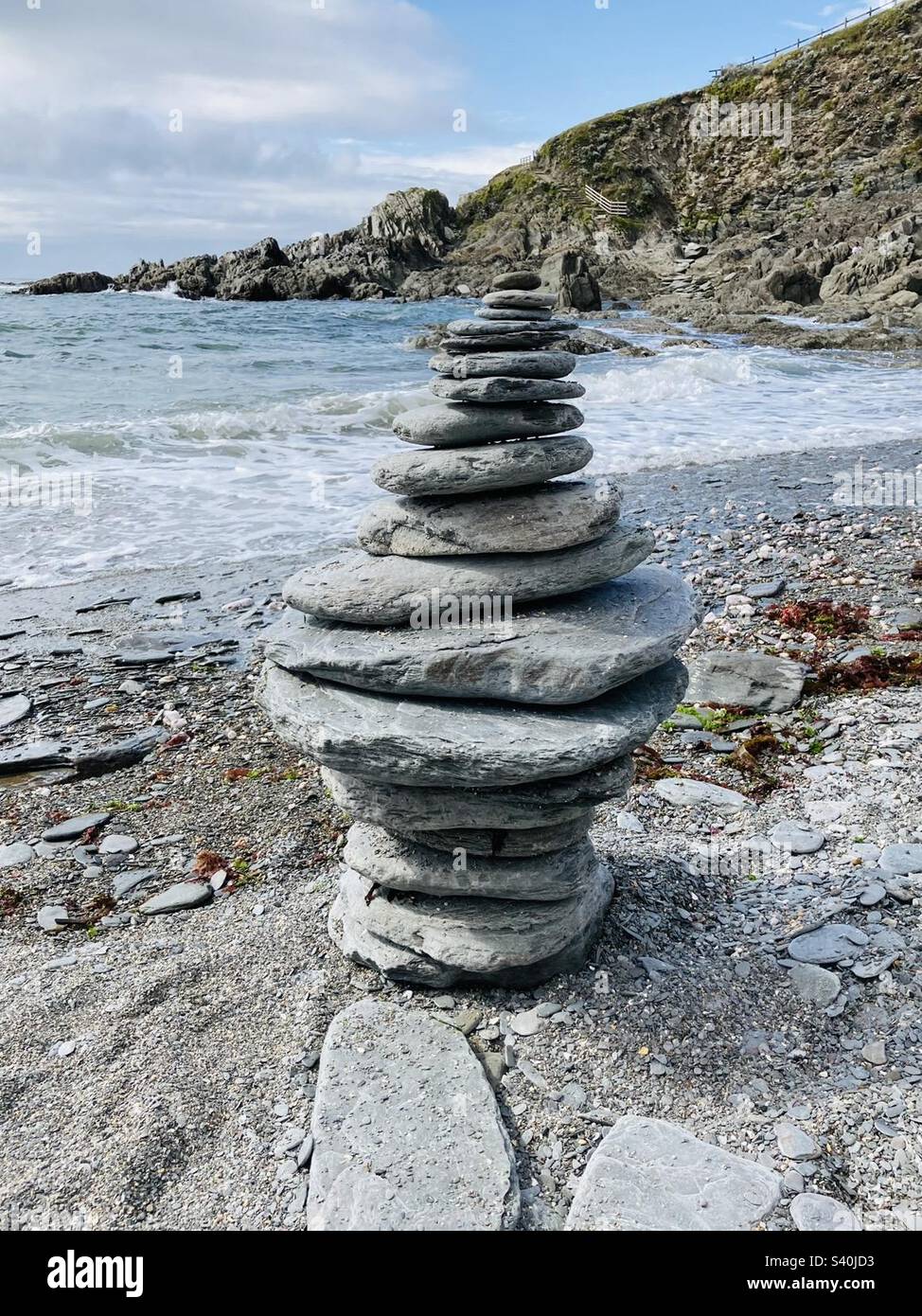 Wohlbefinden am Meer, Devon Stockfoto