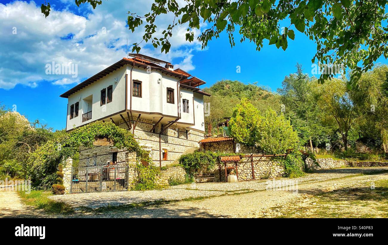 Schönes altes Haus in Melnik Stockfoto