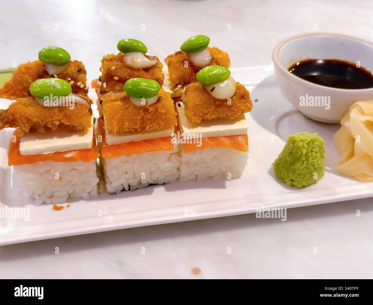 Leckeres Sushi Stockfoto