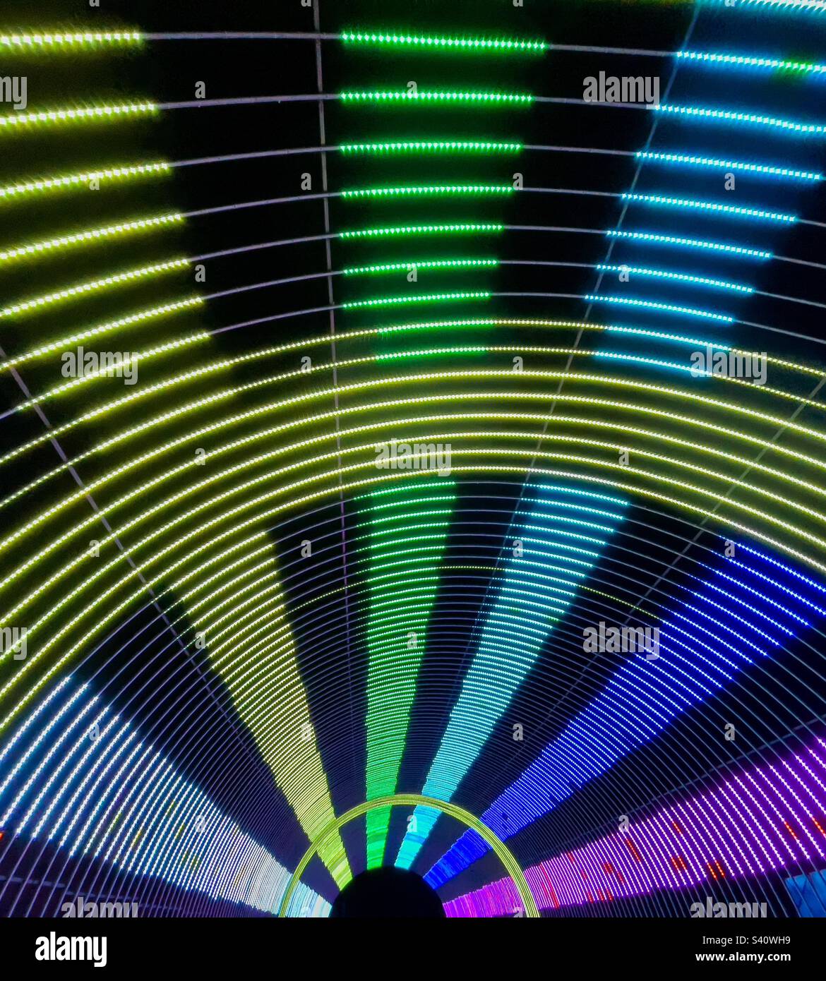 Tunnel der Lichter beim Lichterfestival in Longleat Stockfoto
