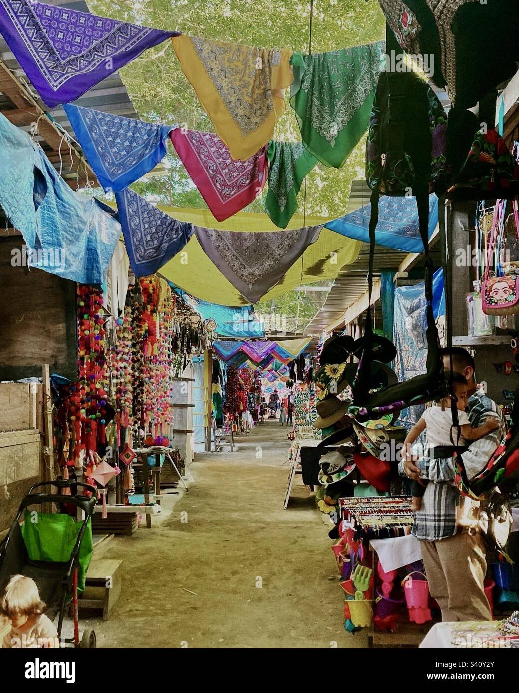 Der Hippie-Markt in Sayulita, Nayarit, Mexiko. Stockfoto