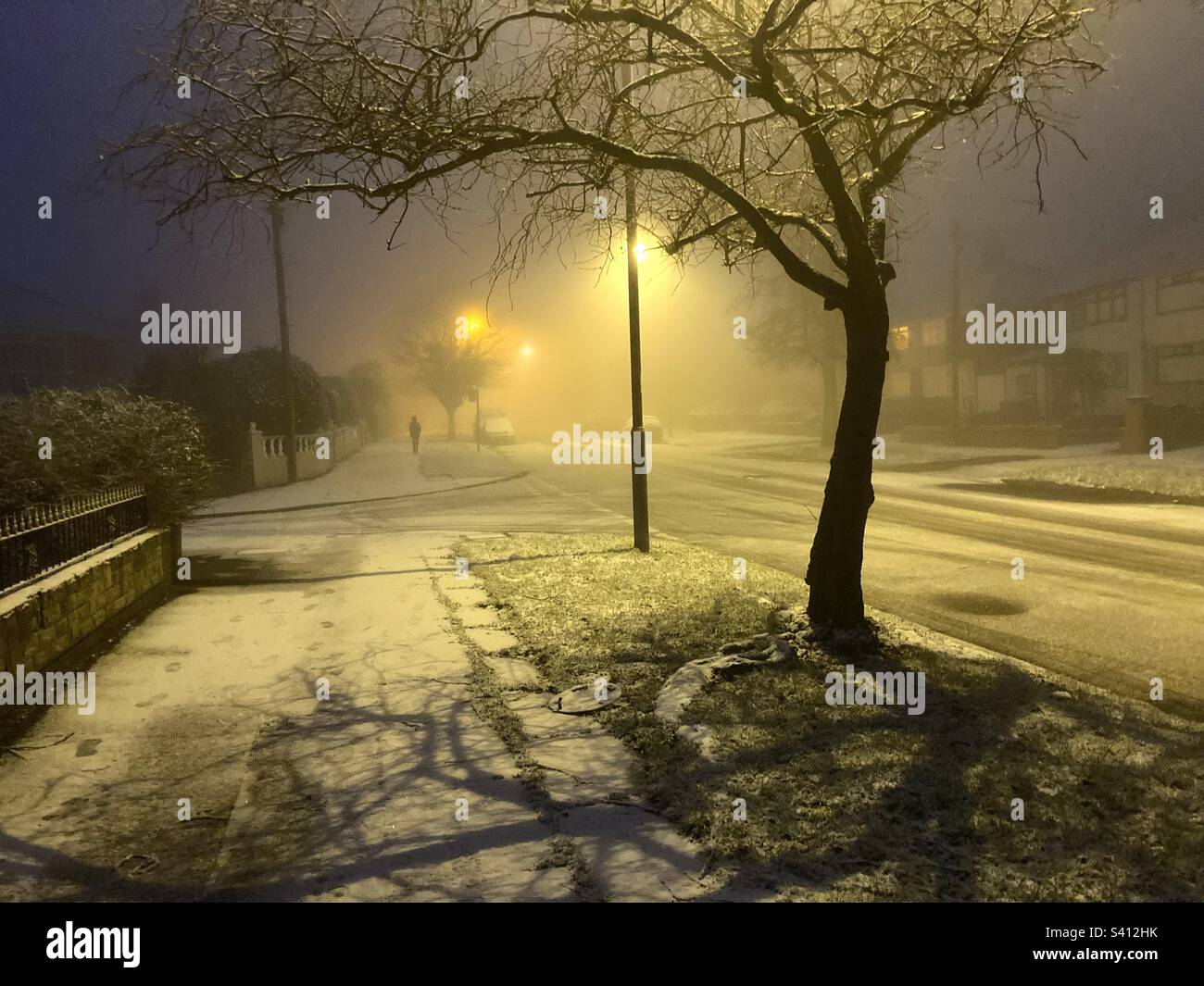 Kalter Wintermorgen in England Stockfoto