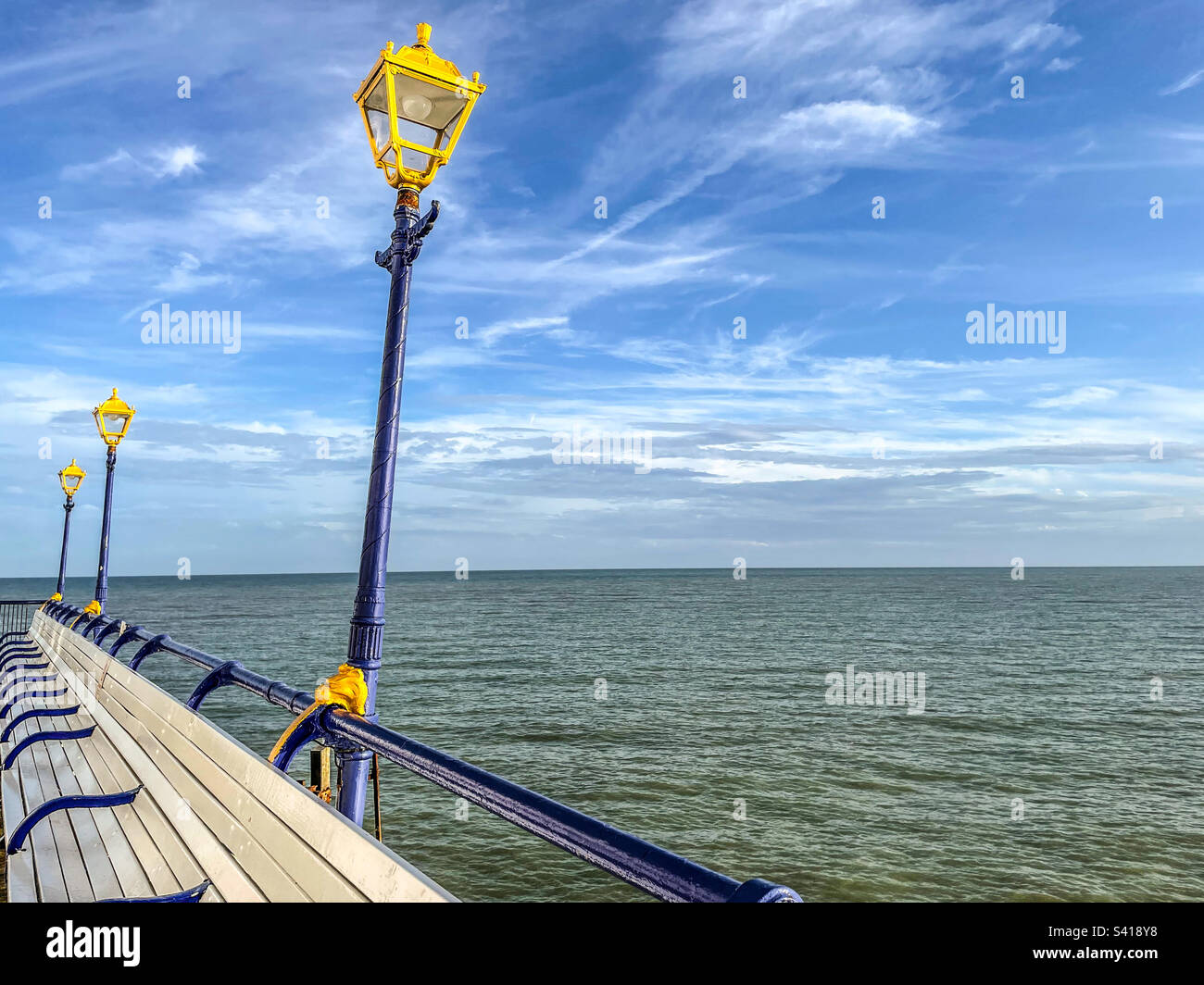 Der Pier von Eastbourne, Sussex - Smartphone-aufgenommenes Stockfoto