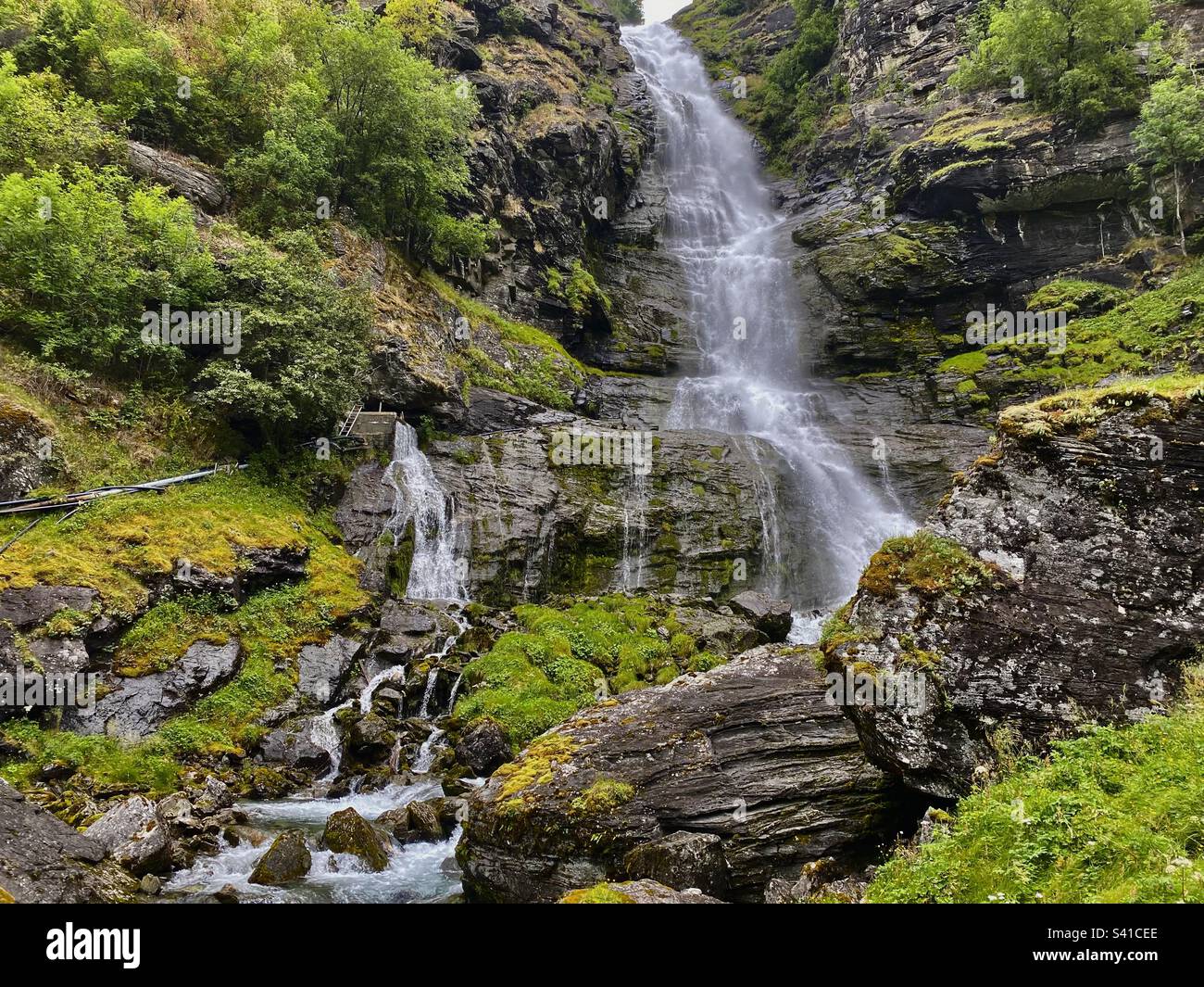 Norwegischen Wasserfall Stockfoto