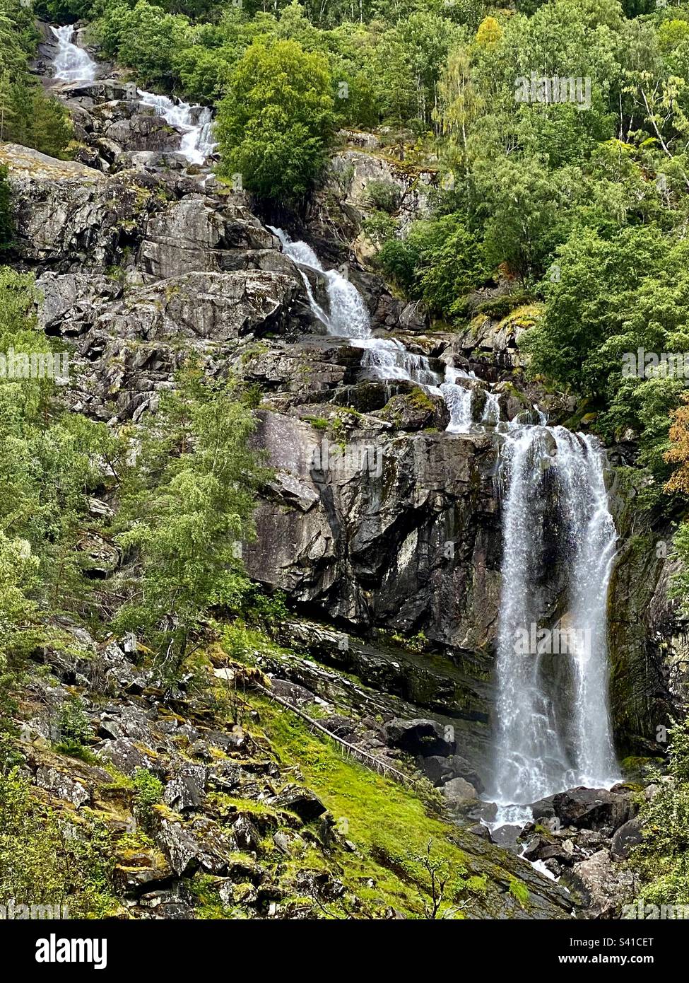 Norwegischen Wasserfall Stockfoto