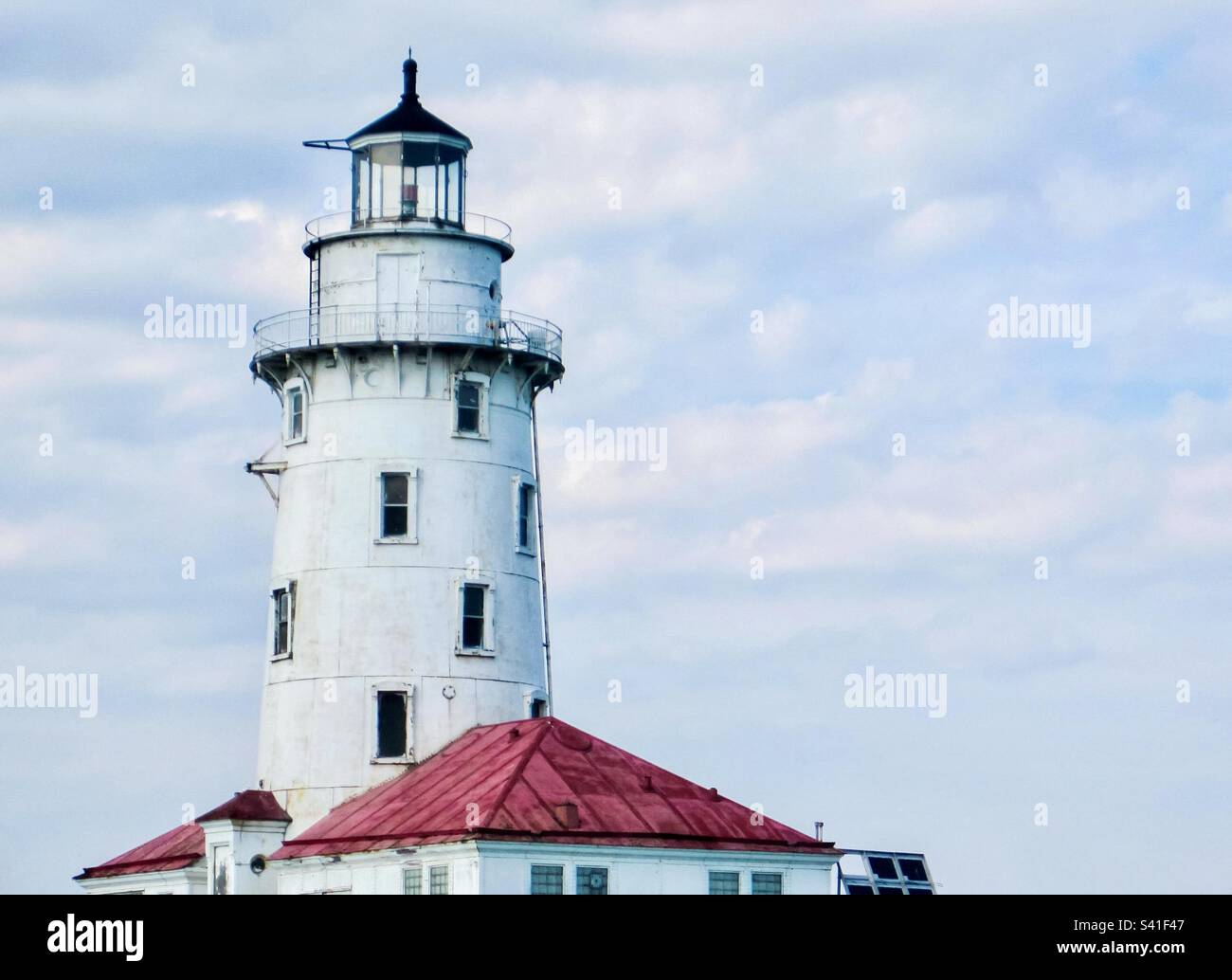 Der Chicago Harbor Lighthouse. Stockfoto