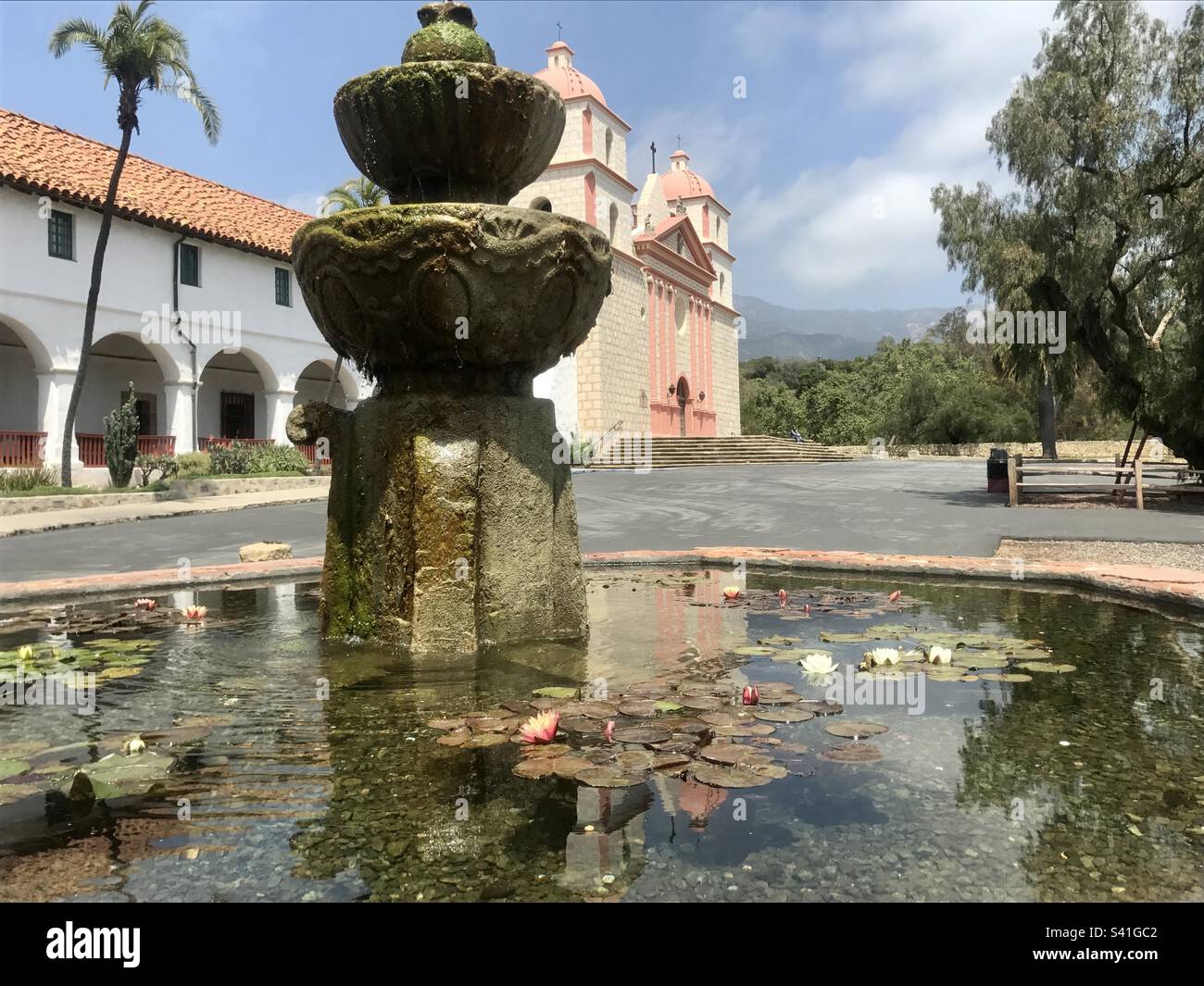 Alte Mission Santa Barbara Stockfoto