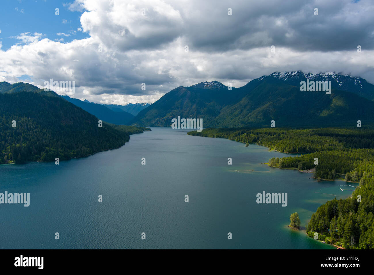 Lake Cushman im Juni Stockfoto