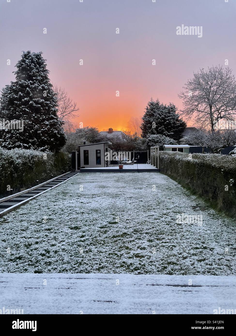 Frosty Sunrise Stockfoto