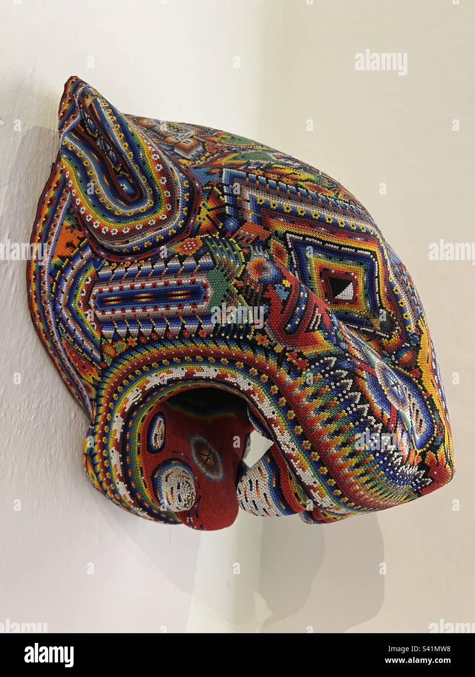 Jaguar, Huichol Art, Mexiko Stockfoto