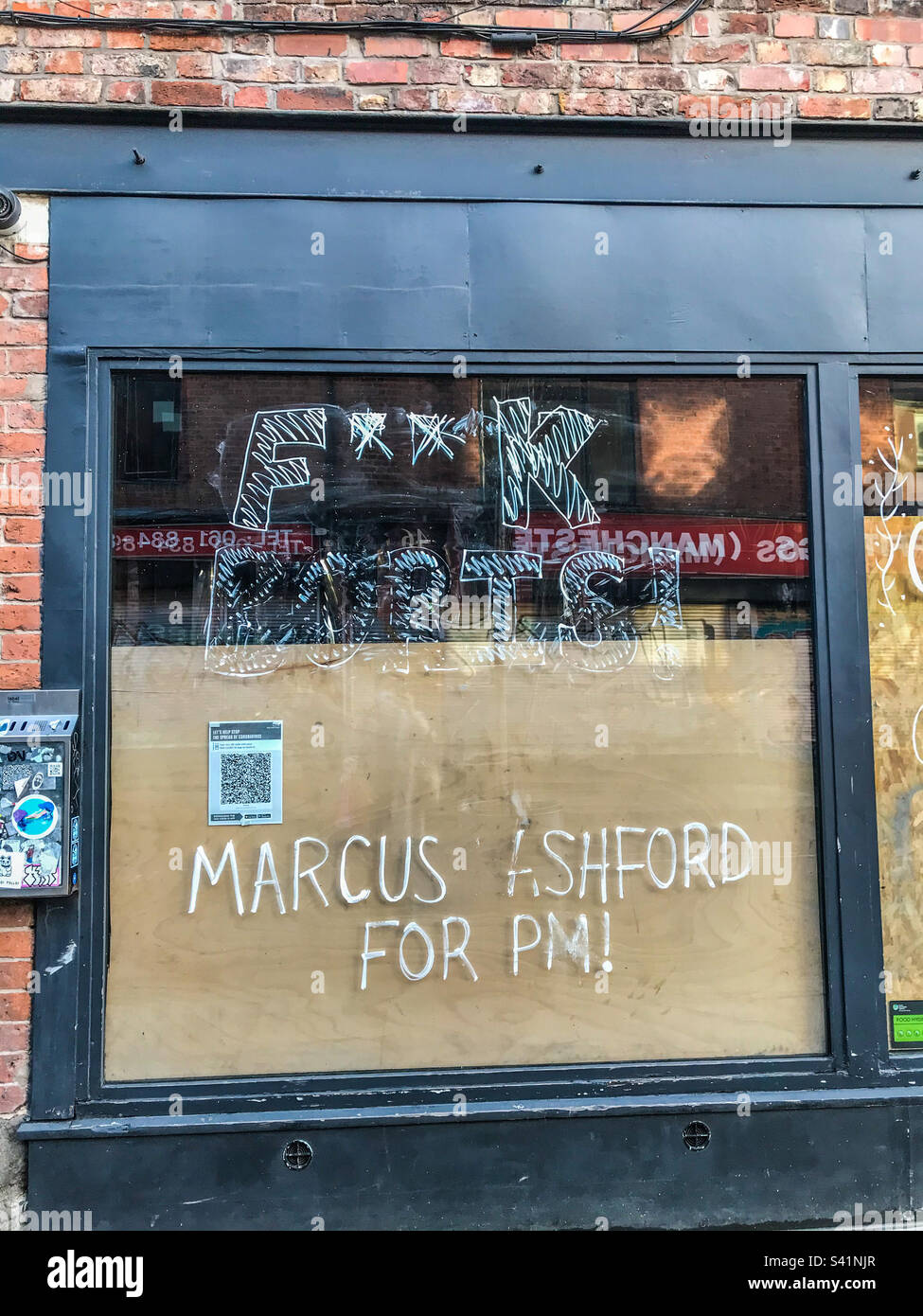 Marcus Rashford für Premier - Smartphone-aufgenommenes Stockfoto