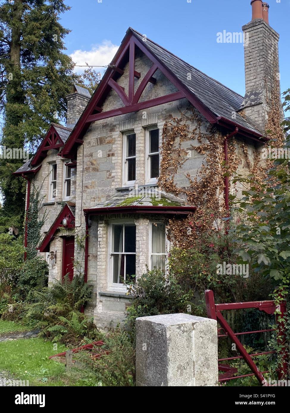 Ferienhaus in der englischen Landschaft Stockfoto