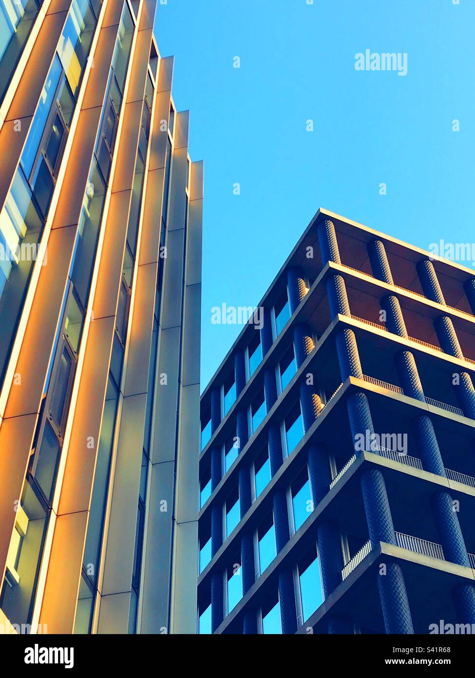 Neue Gebäude in der Gegend von Kings Cross in London Stockfoto