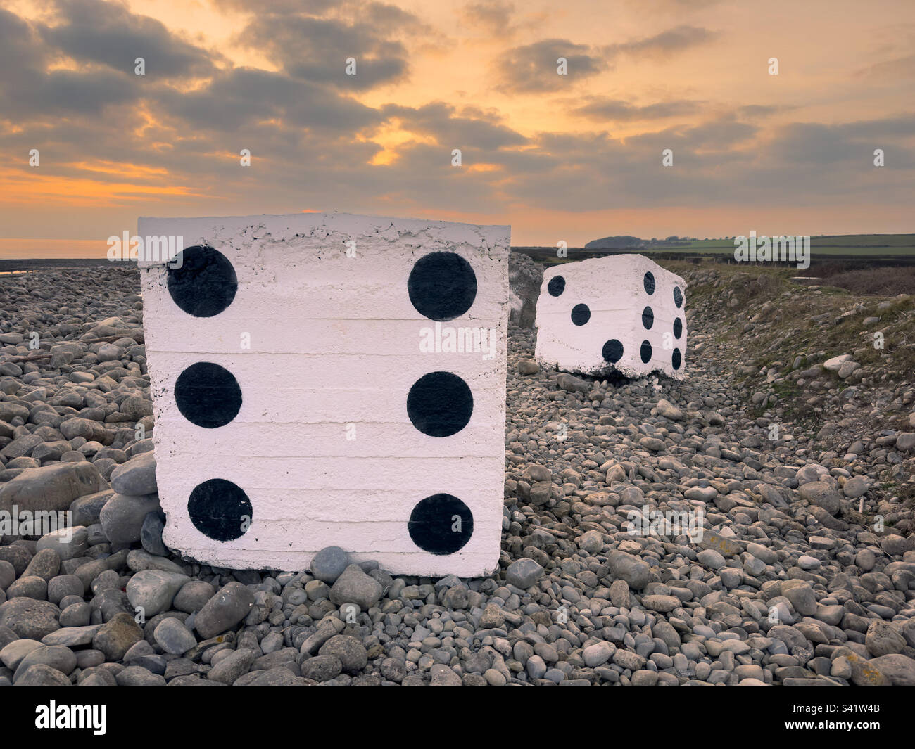 Riesenwürfel - Smartphone-aufgenommenes Stockfoto