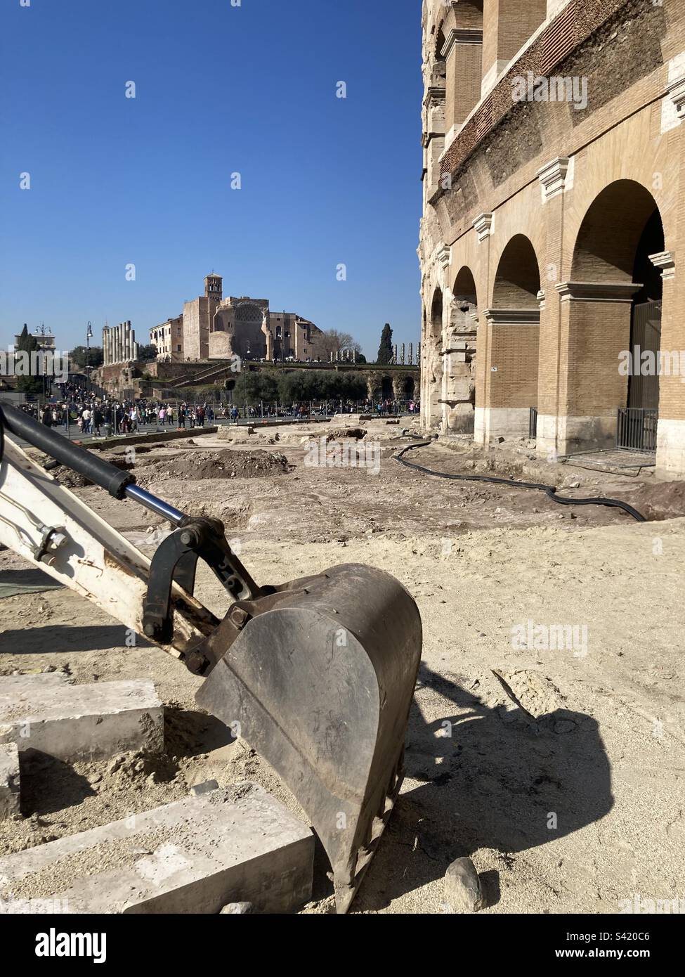 Graber im Kolosseum, Rom Stockfoto